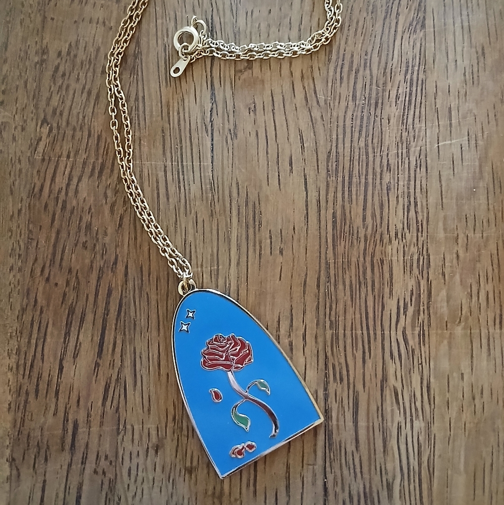 Enchanted Rose Necklace - Beauty and the Beast Inspired